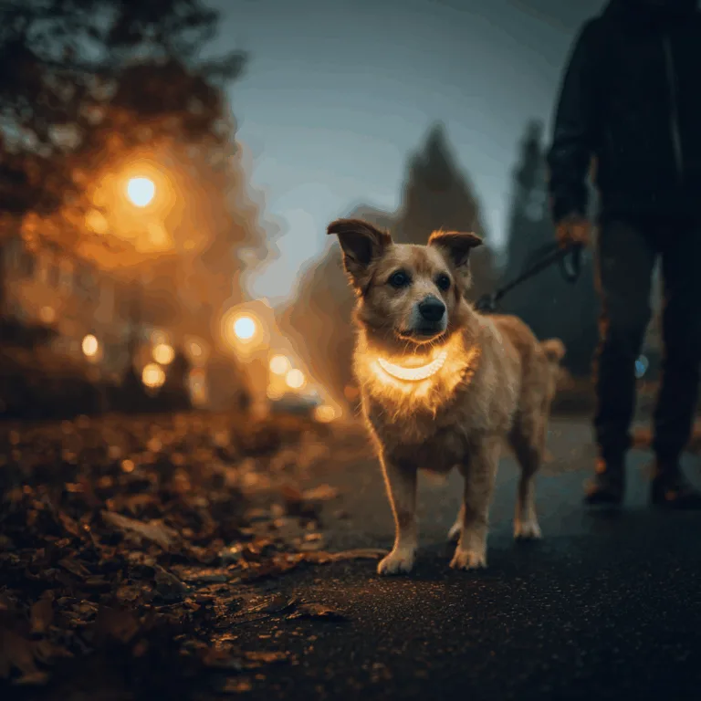 Sichtbar in der Dunkelheit – die besten Leuchthalsbänder & Reflektoren für Hunde